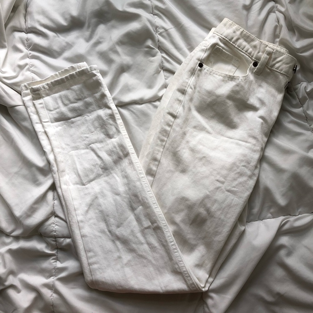 F21 White Jeans (25)  | High-rise, Skinny/Straight